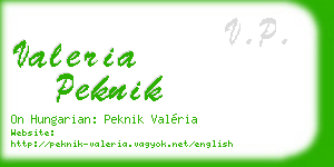 valeria peknik business card
